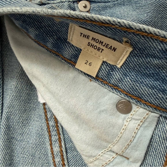 Madewell The Momjean Short Distressed Frayed Denim Shorts Size 26 - Picture 4 of 4